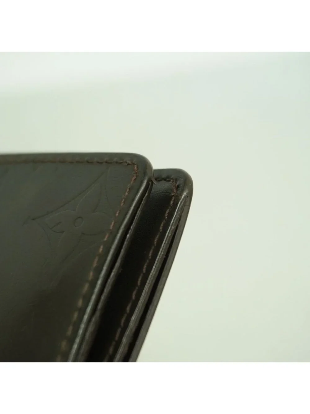 Louis Vuitton Wallet Monogram Glace Leather Portefeuille Compact Cafe